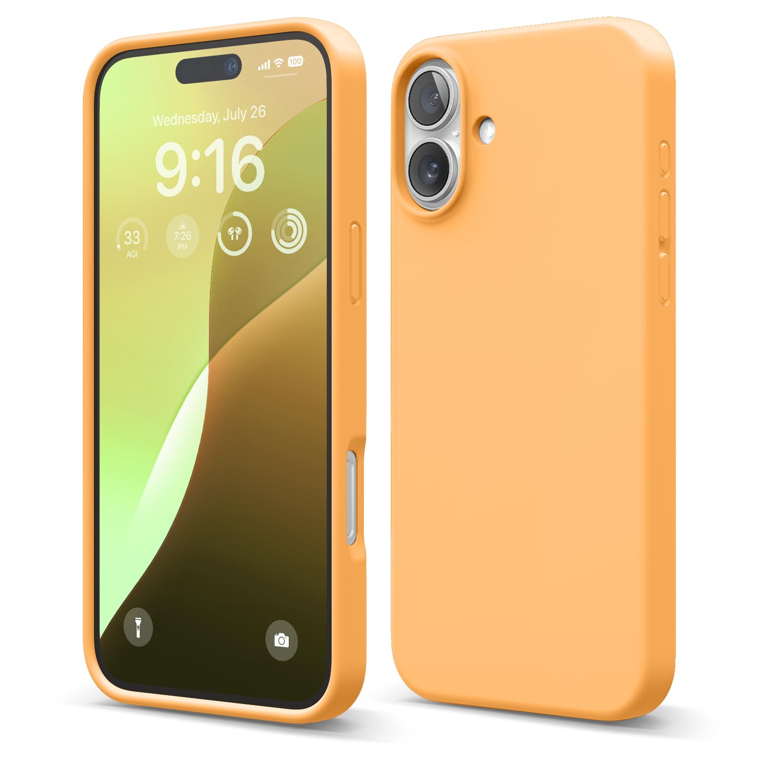 Capa De Telefone Elago Compatível Com Iphone 16 Plus Laranja De Silicone