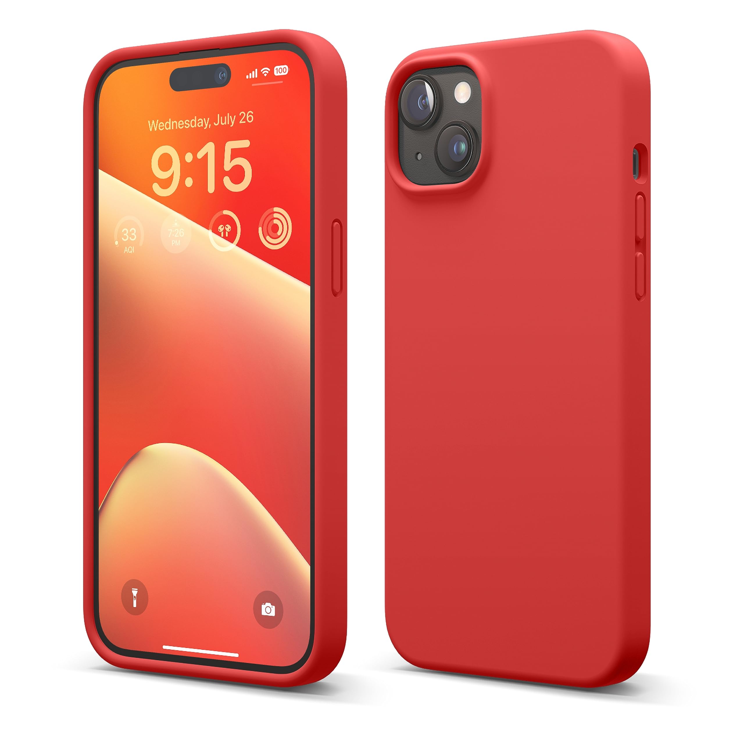 Capa Elago De Silicone Líquido Para Iphone 15 Plus Vermelha