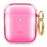 Capa Airpods Elago Clear Com Chaveiro Para Airpods 1 E 2 Rosa