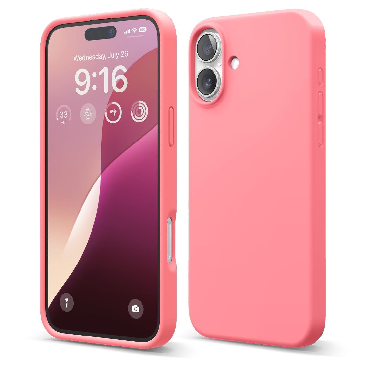 Capa De Telefone Elago Compatível Com Iphone 16 Plus Rosa Silicone