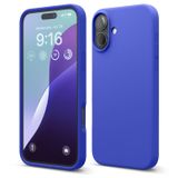 Capa De Telefone Elago Compatível Com Iphone 16 Plus Azul Silicone