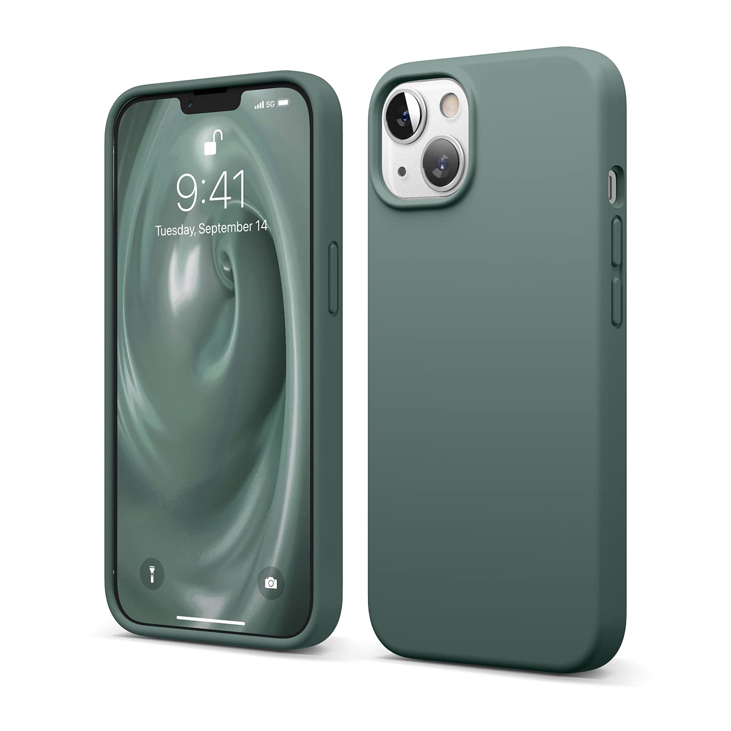Capa Para Celular Elago Liquid Silicone Iphone 13 6.1" Verde Escuro