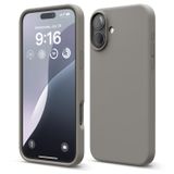 Capa De Telefone Elago Compatível Com Iphone 16 Plus Cinza Silicone