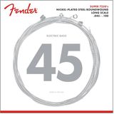 Cordas De Baixo Fender 7250 Em Aço Niquelado Redondo
