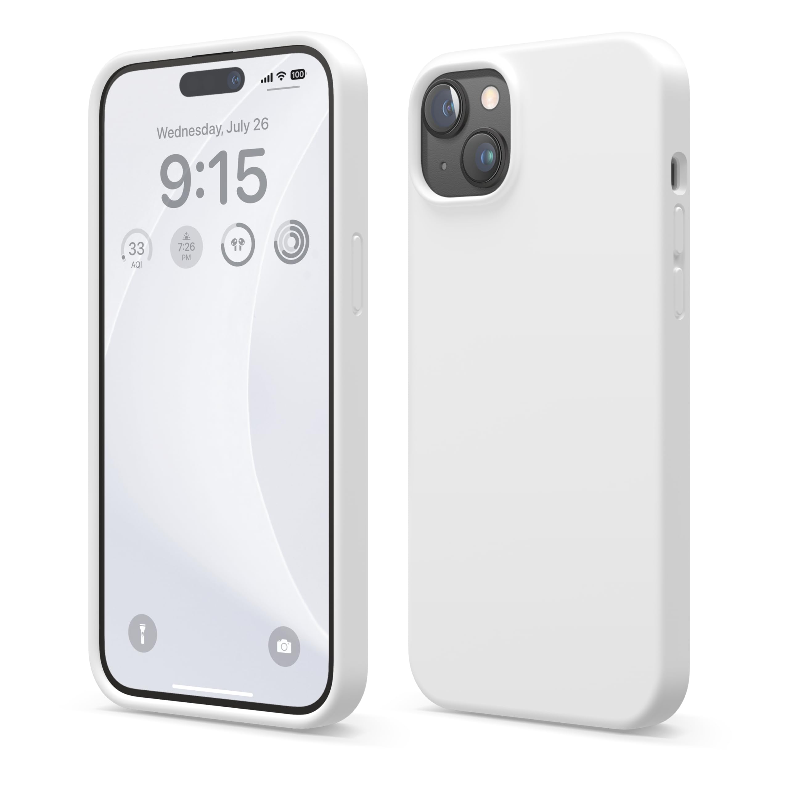 Capa Elago De Silicone Líquido Para Iphone 15 Plus Branca