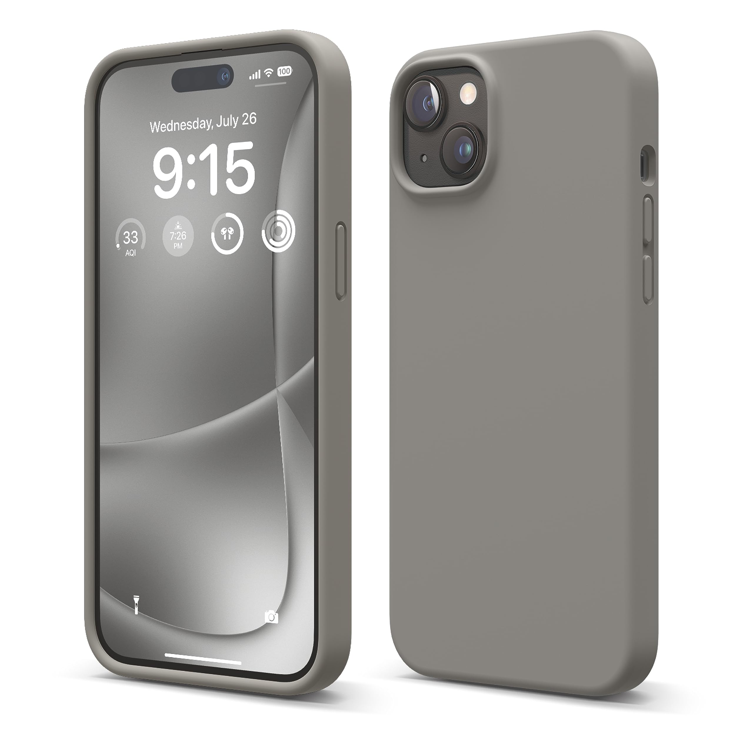 Capa Elago De Silicone Líquido Para Iphone 15 Plus Cinza