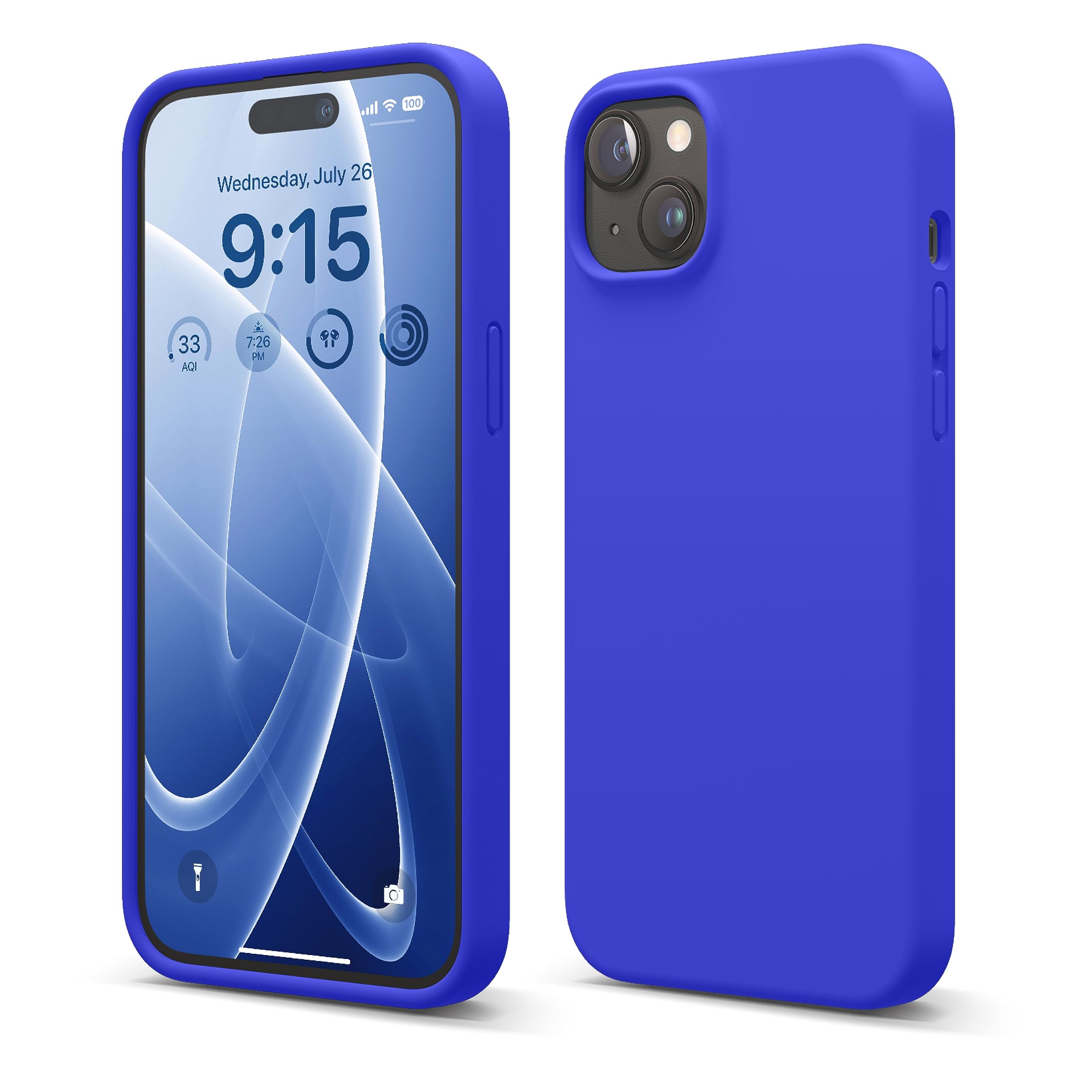 Capa De Silicone Líquido Elago Para Iphone 15 Plus Azul Cobalto