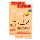 Kit 2x: Chocolate Branco Crocante Zero Açúcar Vegano Cookoa