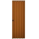 Porta Sanfonada Interna Plasbil Pvc Mogno,210 X 100 Cm