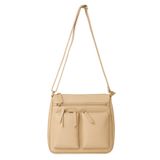 Bolsa De Couro Atual Bolsos 0835 - Bege