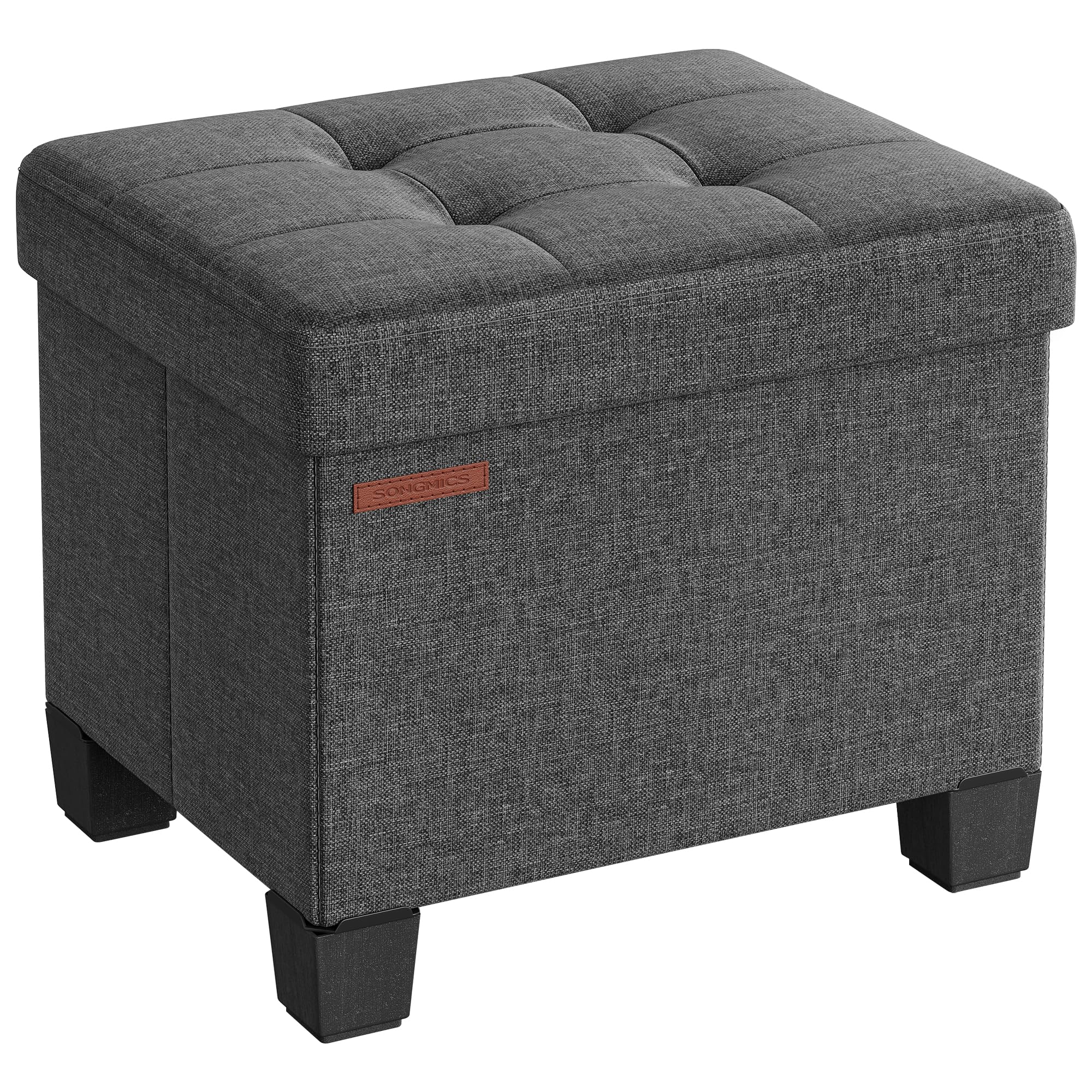 Descanso De Pés Pequeno Ottoman Songmics Com Armazenamento 32x40x33,5 Cm
