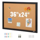 Placa De Cortiça Vevor 36x24cm Para Escritório, Casa E Escola Com Moldura