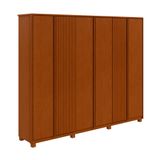 Guarda-roupa Casal Ollie Com Pés 6 Portas 6 Gavetas Frassino
