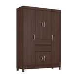 Guarda-roupa Casal Ecom 6 Portas 2 Gavetas Café