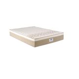 Colchão Casal Gazi Molas Ensacadas 138x188x23cm Branco Bege Suporta 120kg