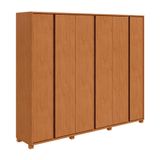 Guarda-roupa Casal Leeder Com Pés 6 Portas 6 Gavetas Amêndoa