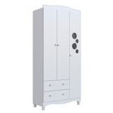 Guarda-roupa Infantil Encanto 3 Portas 2 Gavetas Branco