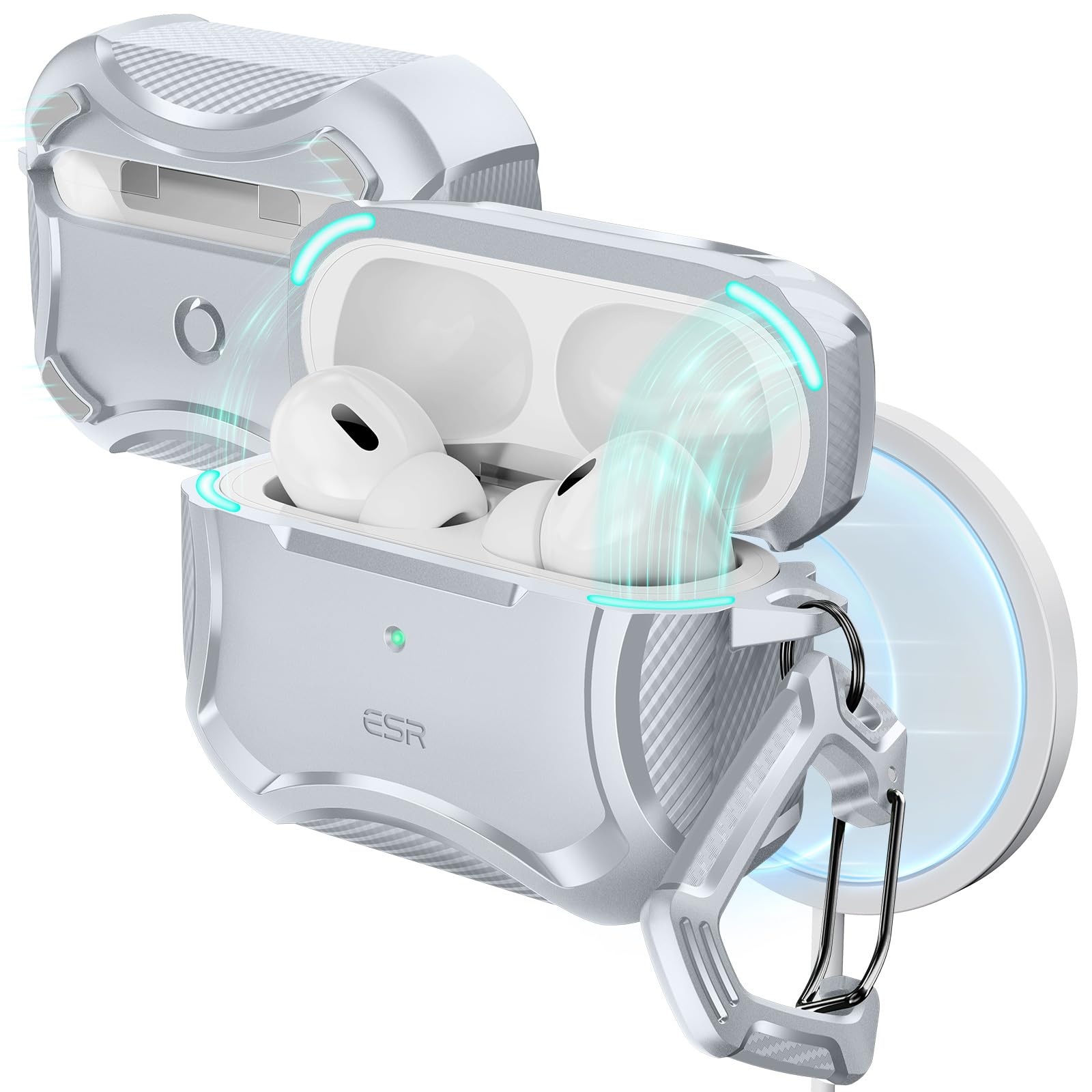 Capa Esr Para Airpods Pro De 2ª Geração Com Halolock Grey