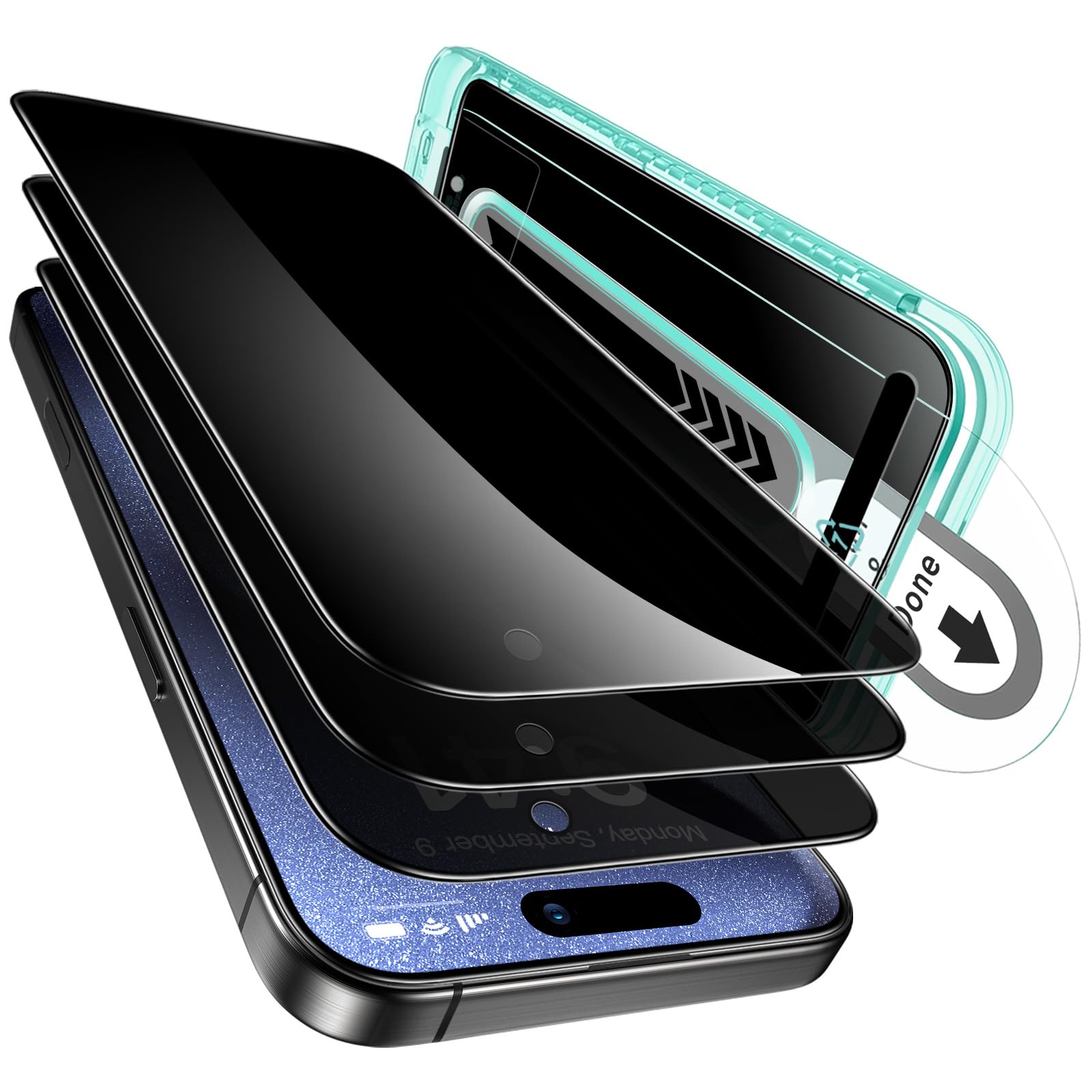 Protetor De Tela De Privacidade Esr Para Iphone 15 Pro Max (pacote Com 3)