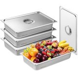Conjunto De Panelas De Mesa A Vapor Vevor Em Aço Inoxidável De Tamanho Completo Com Tampas