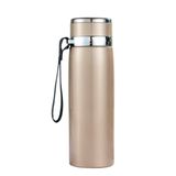 Garrafinha Térmica Aço Inox 600ml Água Gelada Quente Bege