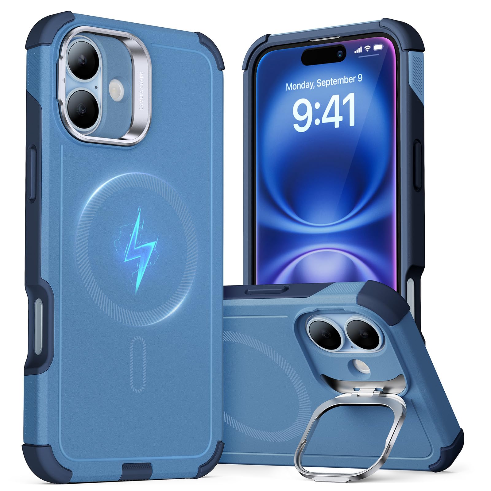 Capa De Telefone Esr Para Iphone 16 Plus Com Suporte De Proteção Contra Quedas De 23 M
