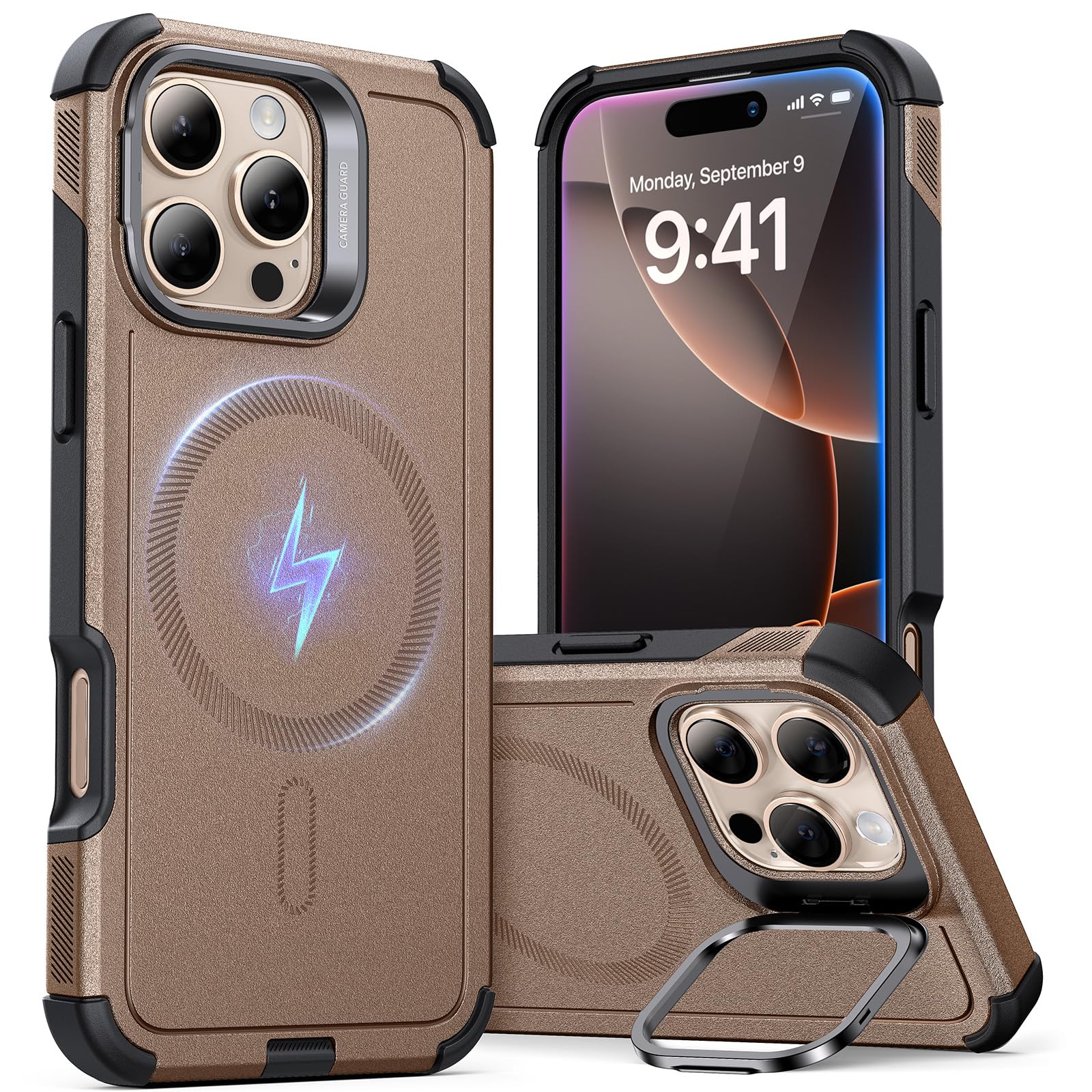Capa De Telefone Esr Para Iphone 16 Pro Com Suporte De Proteção Contra Quedas De 23 Pés