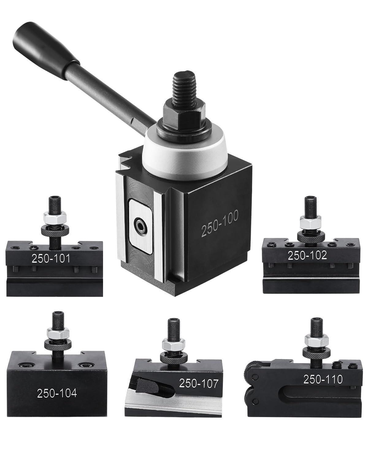 Conjunto De Postes De Ferramentas Vevor Quick Change, 6 Unidades Para Mini Torno E Metal