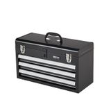 Caixa De Ferramentas Vevor Metal 52,07 Cm Portátil Com 3 Gavetas E Fechadura