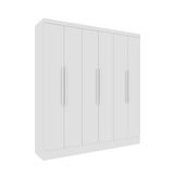 Guarda-roupa Casal Vietri Sem Pés 6 Portas 4 Gavetas Neve