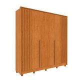 Guarda-roupa Casal Vicenzo Com Pés 6 Portas 4 Gavetas Cinamomo