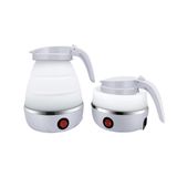 Chaleira Eletrica Dobravel Silicone 600w 110v 600ml Branco