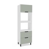 Paneleiro Meena 2 Portas 1 Gaveta Verde E Branco