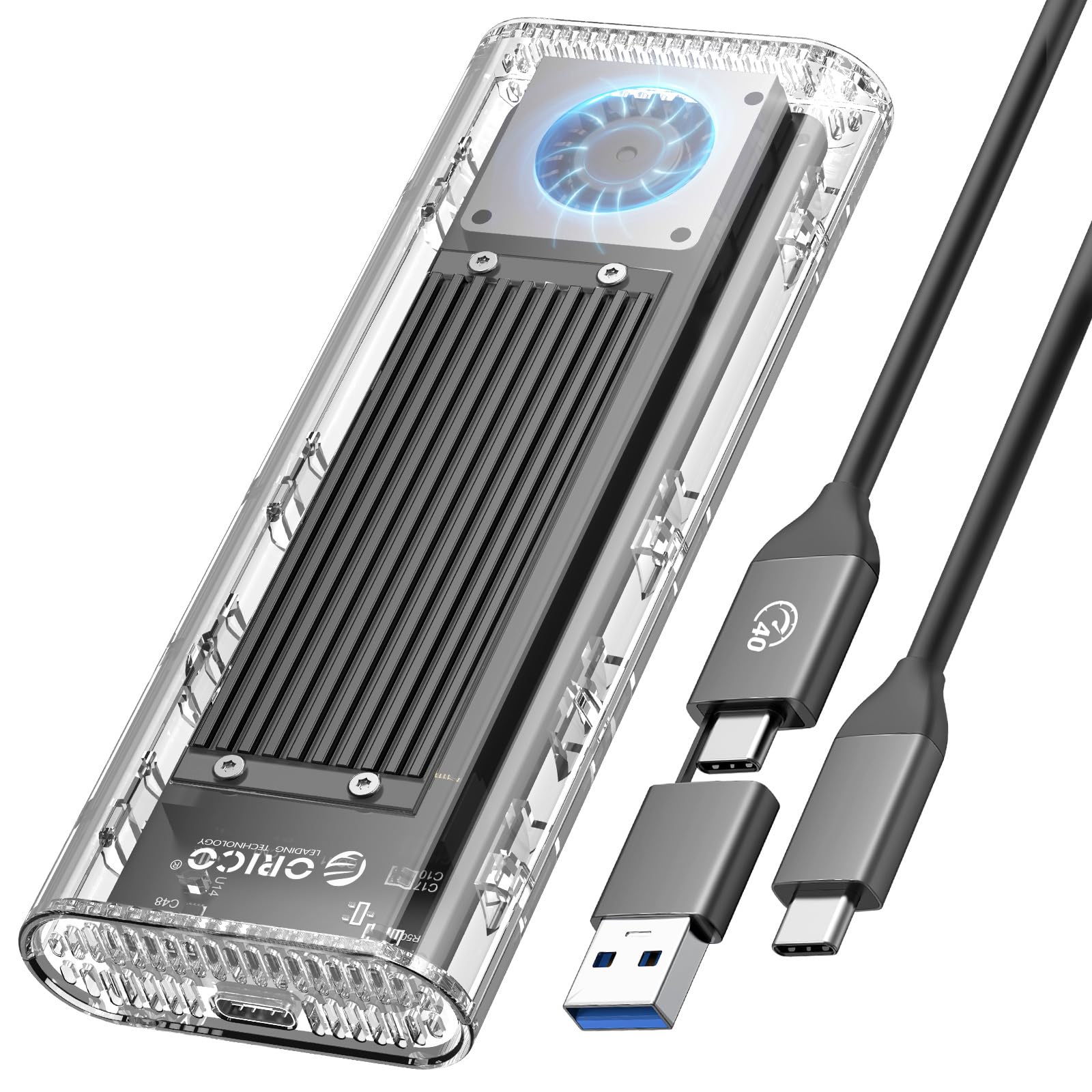 Compartimento Ssd Nvme Orico 40 Gbps Com Ventilador De 4 Tb