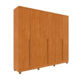 Guarda-roupa Casal Paradiso Com Pés 6 Portas 4 Gavetas Cinamomo 270 Cm