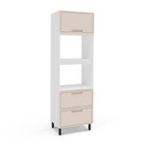 Paneleiro Amara 2 Portas 1 Gaveta Creme E Branco