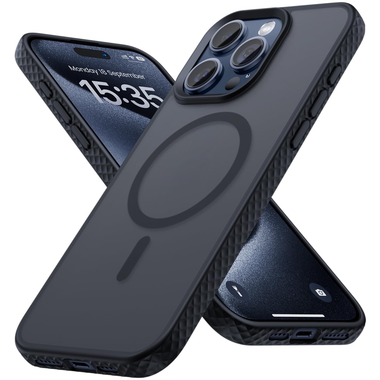 Capa De Telefone Lamicall Magnetic Para Iphone 15 Pro Max Magsafe