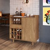 Bar Para Sala De Estar 90,6 X 90cm Brisa Olmo