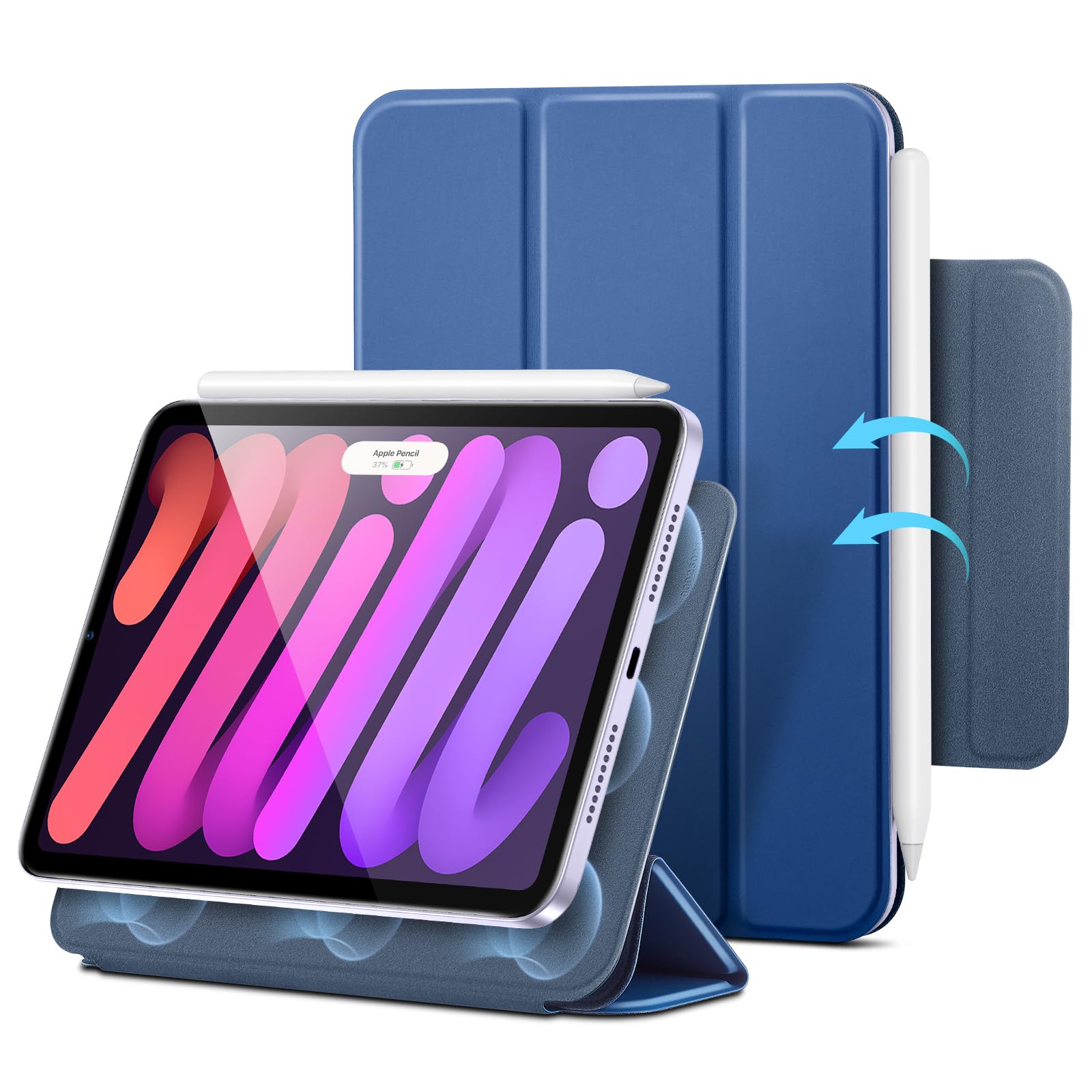 Capa Esr Para Ipad Mini 7 A17 Pro, Ipad Mini De 7ª E 6ª Geração Azul