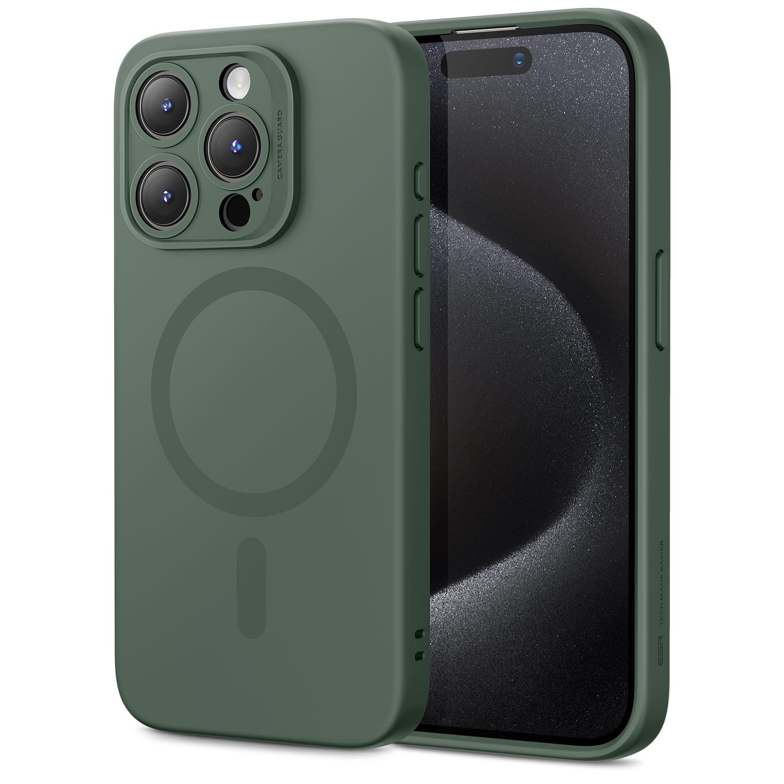 Capa Esr Para Iphone 15 Pro Com Carregamento Magnético Magsafe Verde