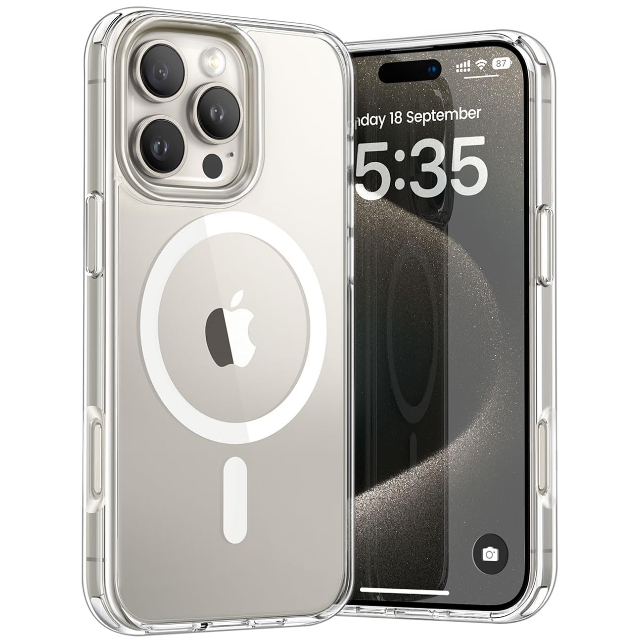 Capa Magnética Lamicall Para Iphone 16 Pro Com Magsafe Clear