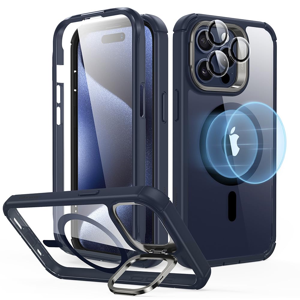 Capa Esr Para Iphone 15 Pro Max Com Suporte Magsafe Clear Blue