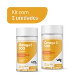 Suplemento Vitz Pet Ômega 3 500 Sabor Carne 900 Mg Para Cães E Gatos - 60 Cápsulas (2 Unidades)