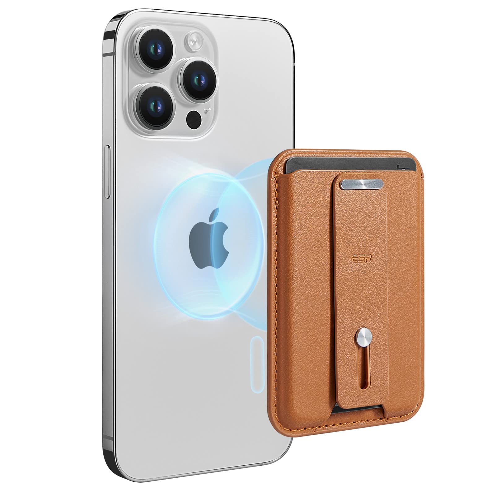 Carteira Magnética Esr Compatível Com Magsafe Iphone Brown
