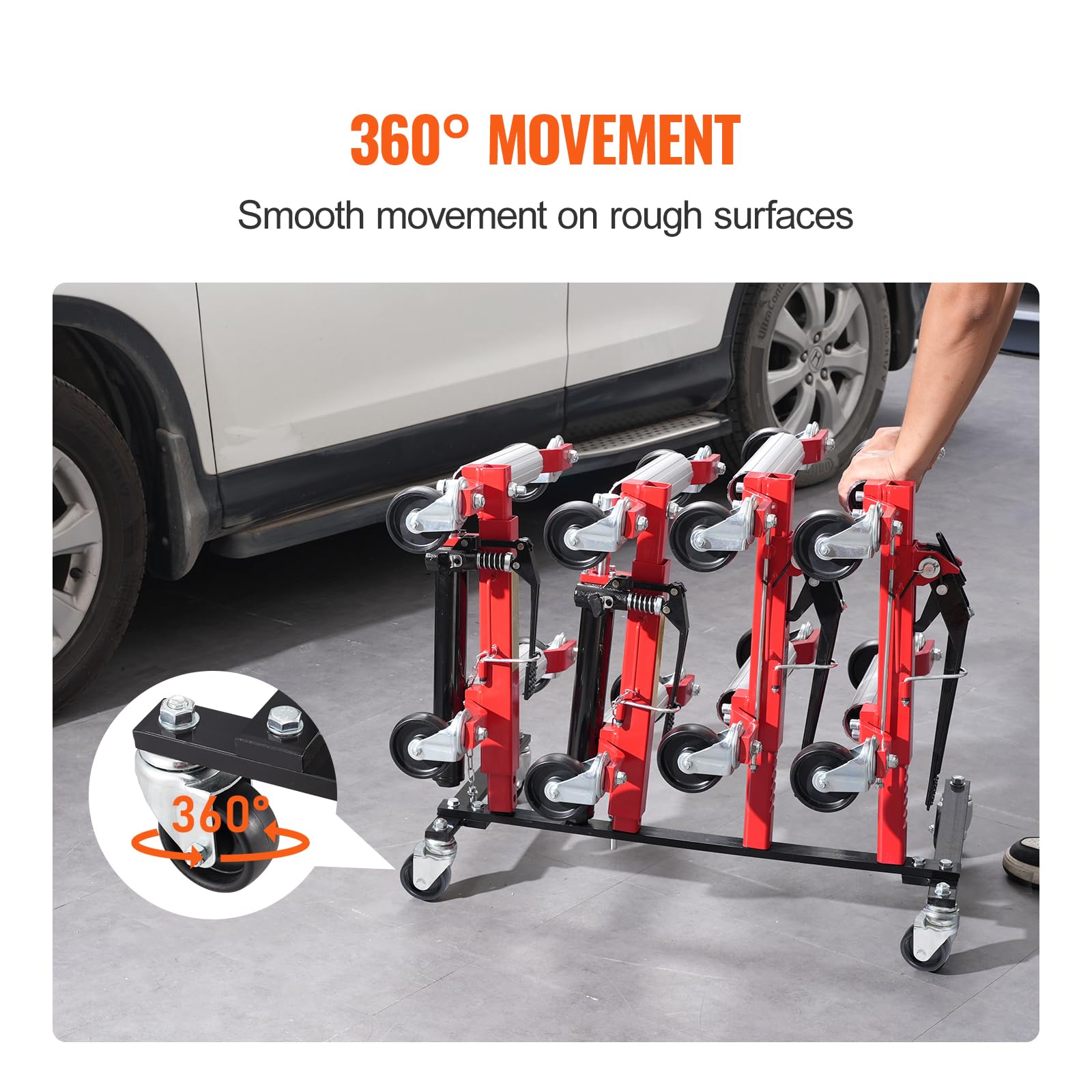 Car Dolly Rack Vevor Storage Com Rodas De 360°, Capacidade De 4 Bonecos ...