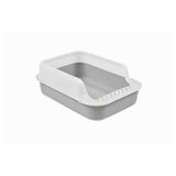 Caixa De Areia Classic Front Com Pá Meau Cinza Para Gatos - Tam. Único
