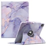 Capa Giratória Fintie Para Ipad Pro 12.9, 6ª Geração, 2022, Lilás, Mármore