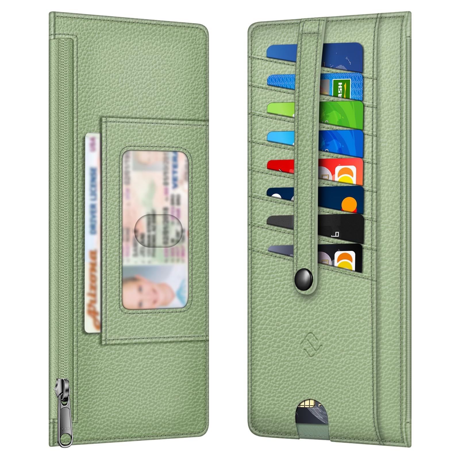 Porta-carteira Para Cartão De Crédito Fintie Slim Rfid Blocking Green