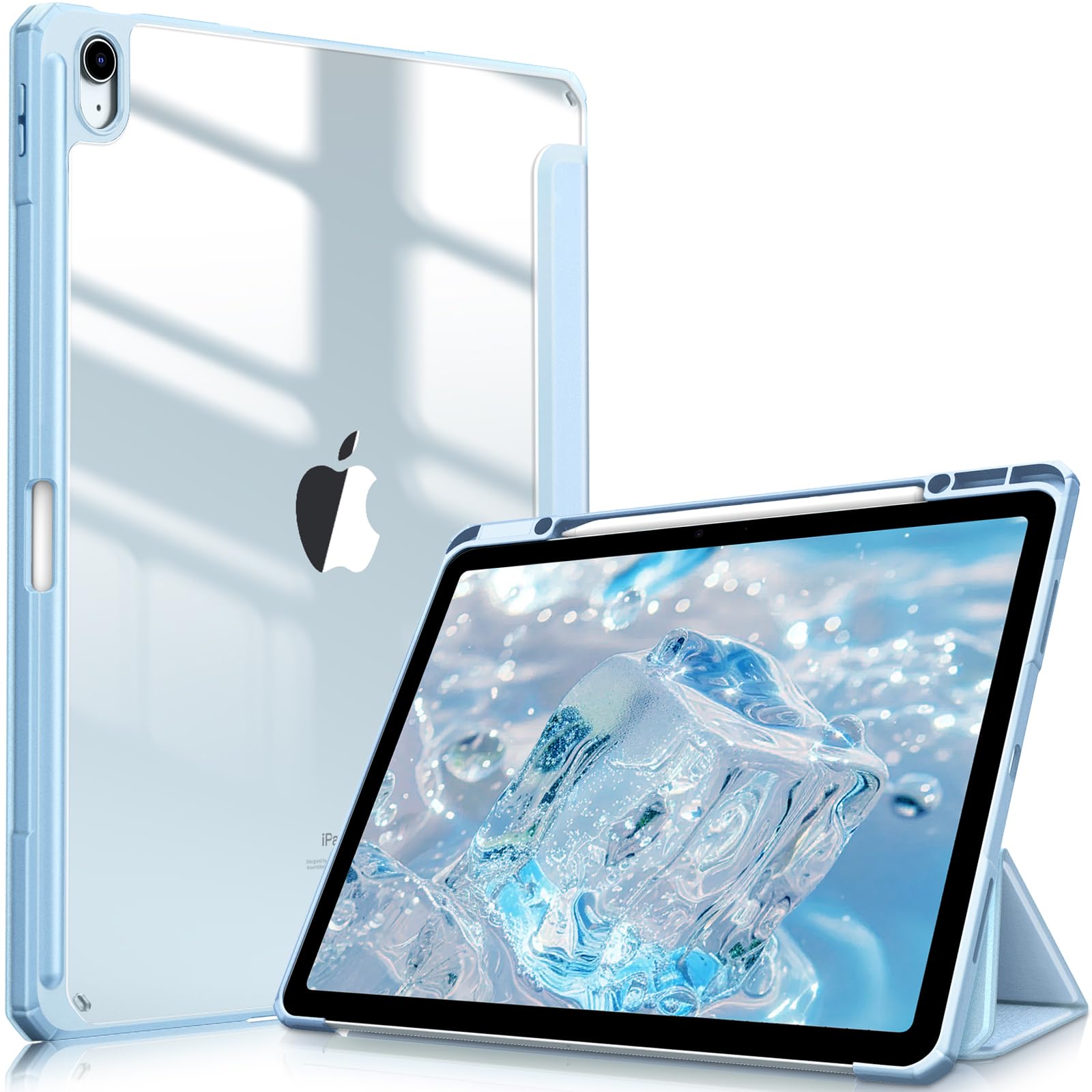 Capa Fintie Hybrid Slim Para Ipad Air De 13 Polegadas (m3) 2025 Azul Celeste