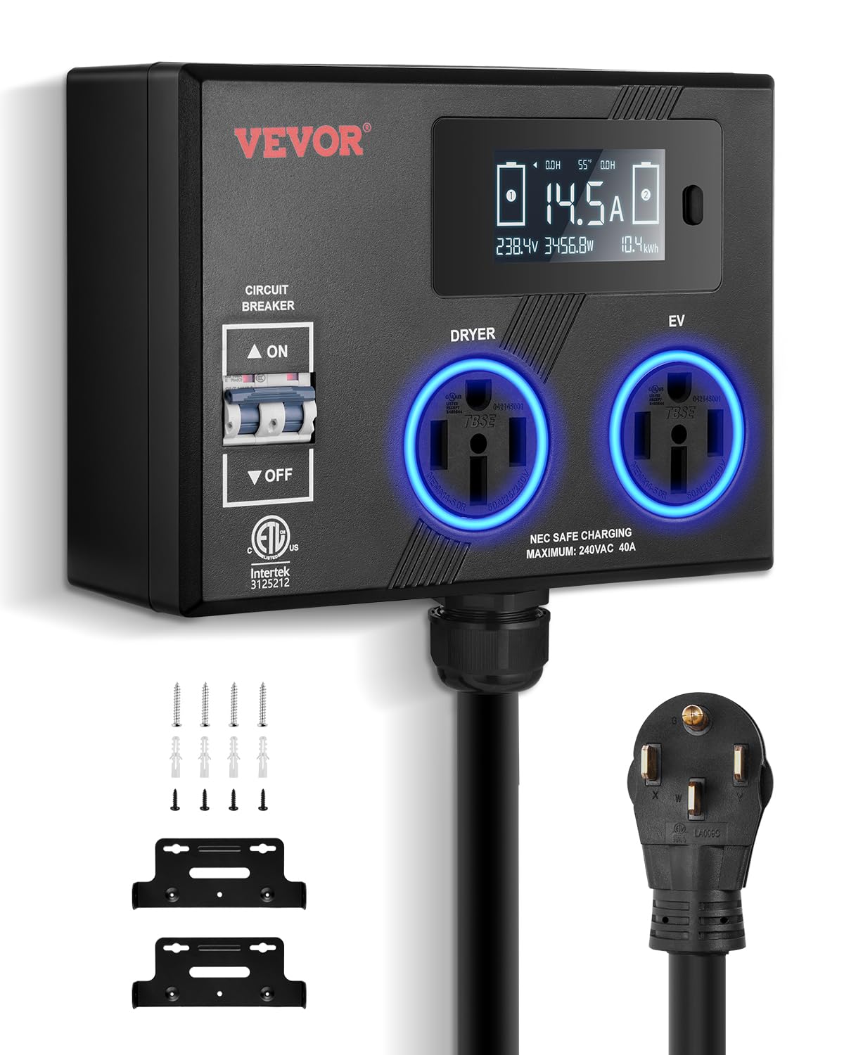 Divisor De Potência Vevor Nema Para Secador E Ev 240v 44a/40a